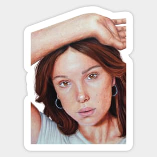 Millie Bobby Brown realistic portrait Sticker